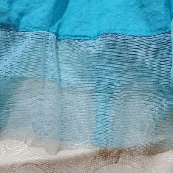 🦋Color Code Turquoise Layered Ruffle Skirt Medium - Picture 4 of 8